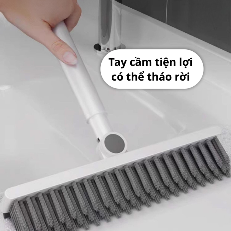 Cây Chà Sàn Nhà Tắm, Chổi Chà Sàn Và Gạt Nước Đa Năng 2 Trong 1, Chổi Cọ Nhà Vệ Sinh Dài 100cm TitiHome
