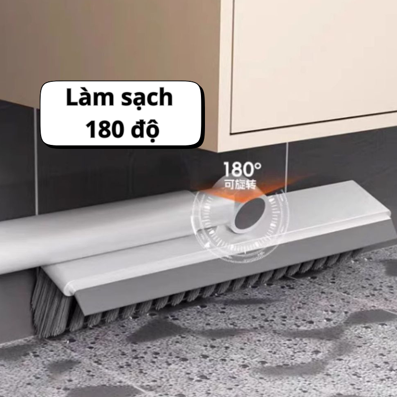 Cây Chà Sàn Nhà Tắm, Chổi Chà Sàn Và Gạt Nước Đa Năng 2 Trong 1, Chổi Cọ Nhà Vệ Sinh Dài 100cm TitiHome
