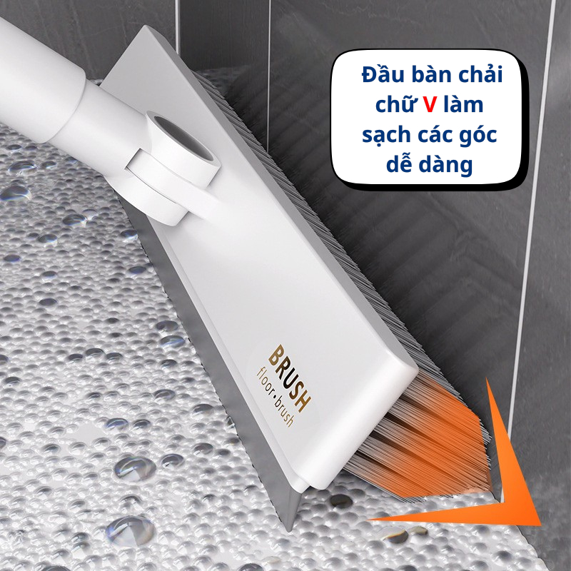 Cây Chà Sàn Nhà Tắm, Chổi Chà Sàn Và Gạt Nước Đa Năng 2 Trong 1, Chổi Cọ Nhà Vệ Sinh Dài 100cm TitiHome