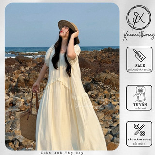 [ V4 ] Váy maxi bèo giữa tay chun - Xuananhthomay