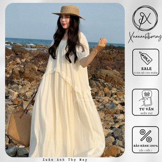 [ V4 ] Váy maxi bèo giữa tay chun - Xuananhthomay