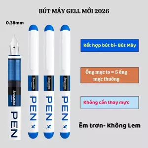 Bút Máy Học Sinh Tiểu Học Gell #F34-1: Mực Sẵn Không Thay Mực, Ngòi EF 0.38mm Viết Siêu Êm, Bền Bỉ & Sạch Sẽ