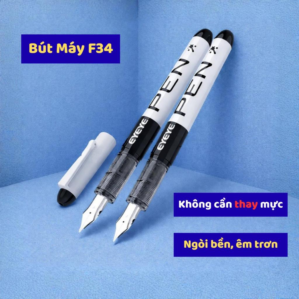 Bút Máy Học Sinh Tiểu Học Gell #F34-1: Mực Sẵn Không Thay Mực, Ngòi EF 0.38mm Viết Siêu Êm, Bền Bỉ & Sạch Sẽ