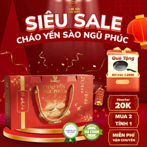 Cháo Yến Sào Thượng Hạng Ngũ Phúc Lâm Môn 100% Yến Thật - Quà Tặng Sức Khoẻ Dành Cho Gia Đình Người Thân