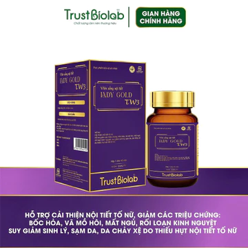 (LỌ 40 viên) Viên uống nội tiết LADY GOLD TW3 TrustBiolab – hỗ trợ cân bằng nội tiết tố nữ