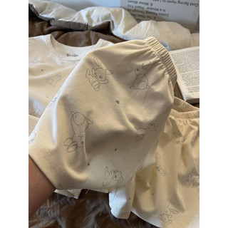 BỘ NGỦ COTTON NỮ THỎ TRẮNG