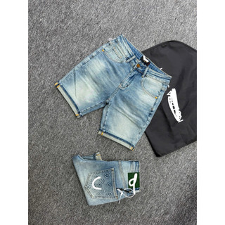 Quần Short Jean Nam Lưng Cao Form Chuẩn siêu cấp Quảng châu, Túi Sau Kẻ Sọc Thời Trang - DK Boutique