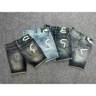 Quần Short Jean Nam Lưng Cao Form Chuẩn siêu cấp Quảng châu, Túi Sau Kẻ Sọc Thời Trang - DK Boutique