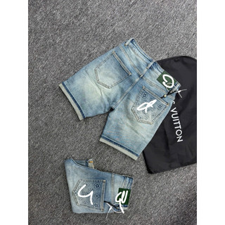 Quần Short Jean Nam Lưng Cao Form Chuẩn siêu cấp Quảng châu, Túi Sau Kẻ Sọc Thời Trang - DK Boutique