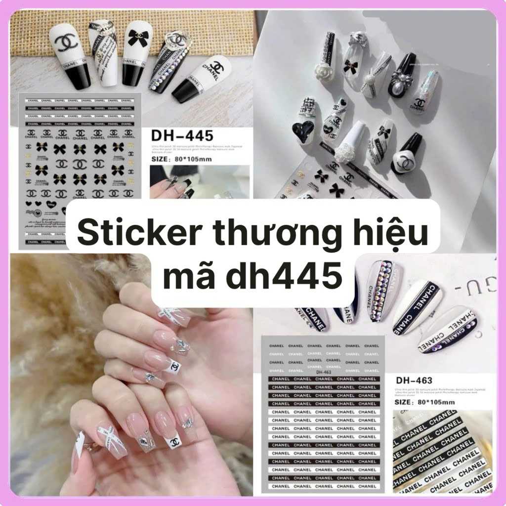 stiker lo go thương hiệu các mã.Miếng dán móng tay 3d nail