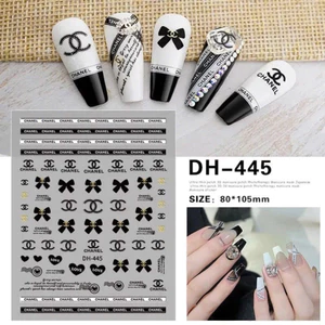 stiker lo go thương hiệu các mã.Miếng dán móng tay 3d nail