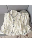 Bộ ngủ pyjama (quần áo dài) phong cách hàn quốc đũi bông mây họa tiết dễ thương