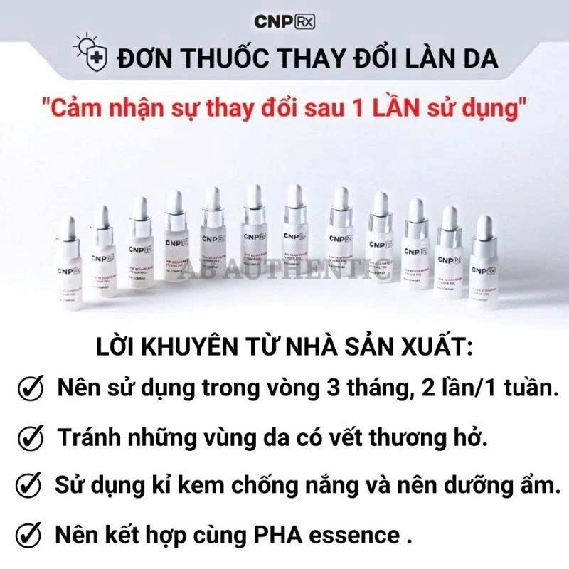 [Top 1 bán chạy] Sample Peel tái tạo da chuyên sâu CNP Rx Skin Intensive Peel