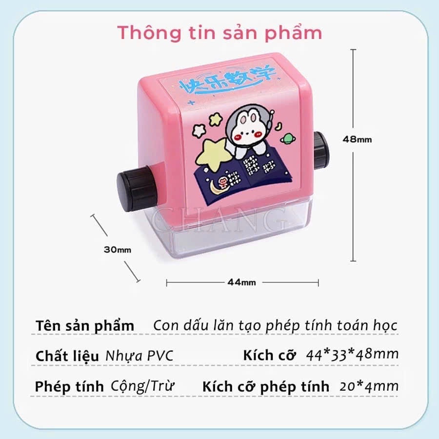Con Lăn phép tính thông minh cho bé [Tặng thêm mực ] Ba mẹ dễ dàng ra bài tập cho bé