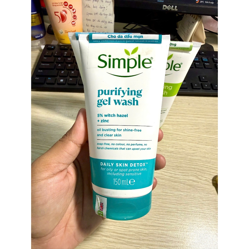 [150ml] Sữa rửa mặt Simple chính hãng, khách hàng lựa chọn theo loại da