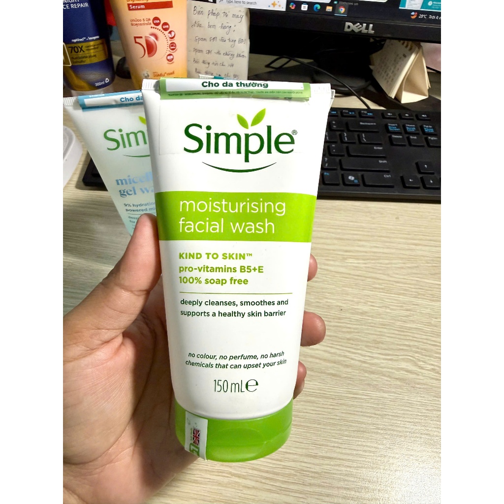 [150ml] Sữa rửa mặt Simple chính hãng, khách hàng lựa chọn theo loại da