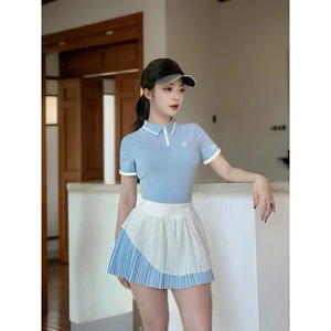 Bộ thể thao nữ, Bộ váy áo cổ l chơi Pickleball, Tennis, Golf, Cầu lông...Hàng QC CAO CẤP