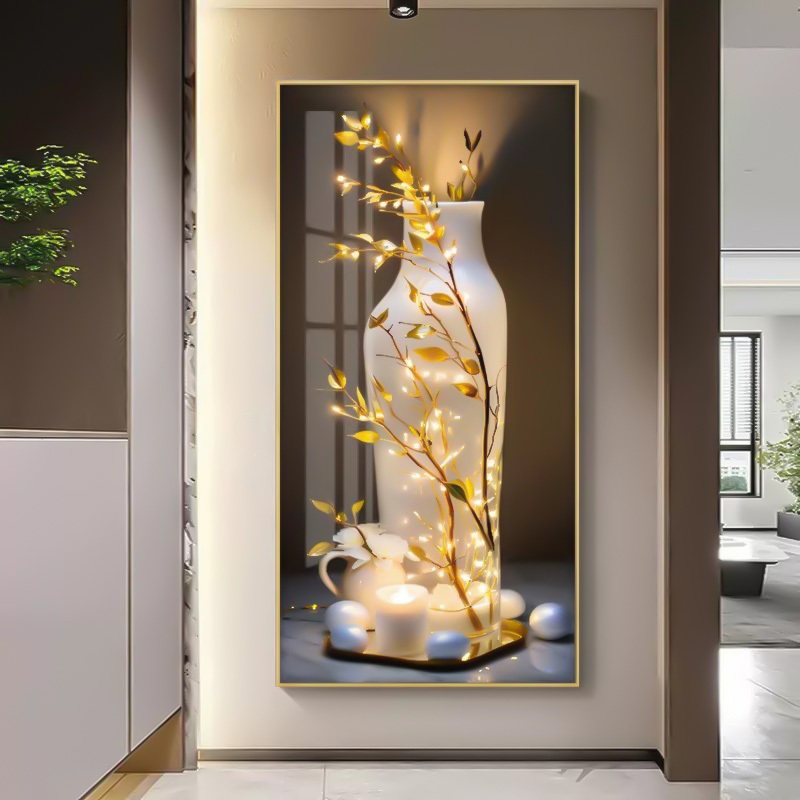 Tranh Treo Decor "Binh Hoa Tài Lộc" Tranh Decor - Tranh Treo Phòng khách, Tranh Treo phòng ngủ, Tranh tráng gương