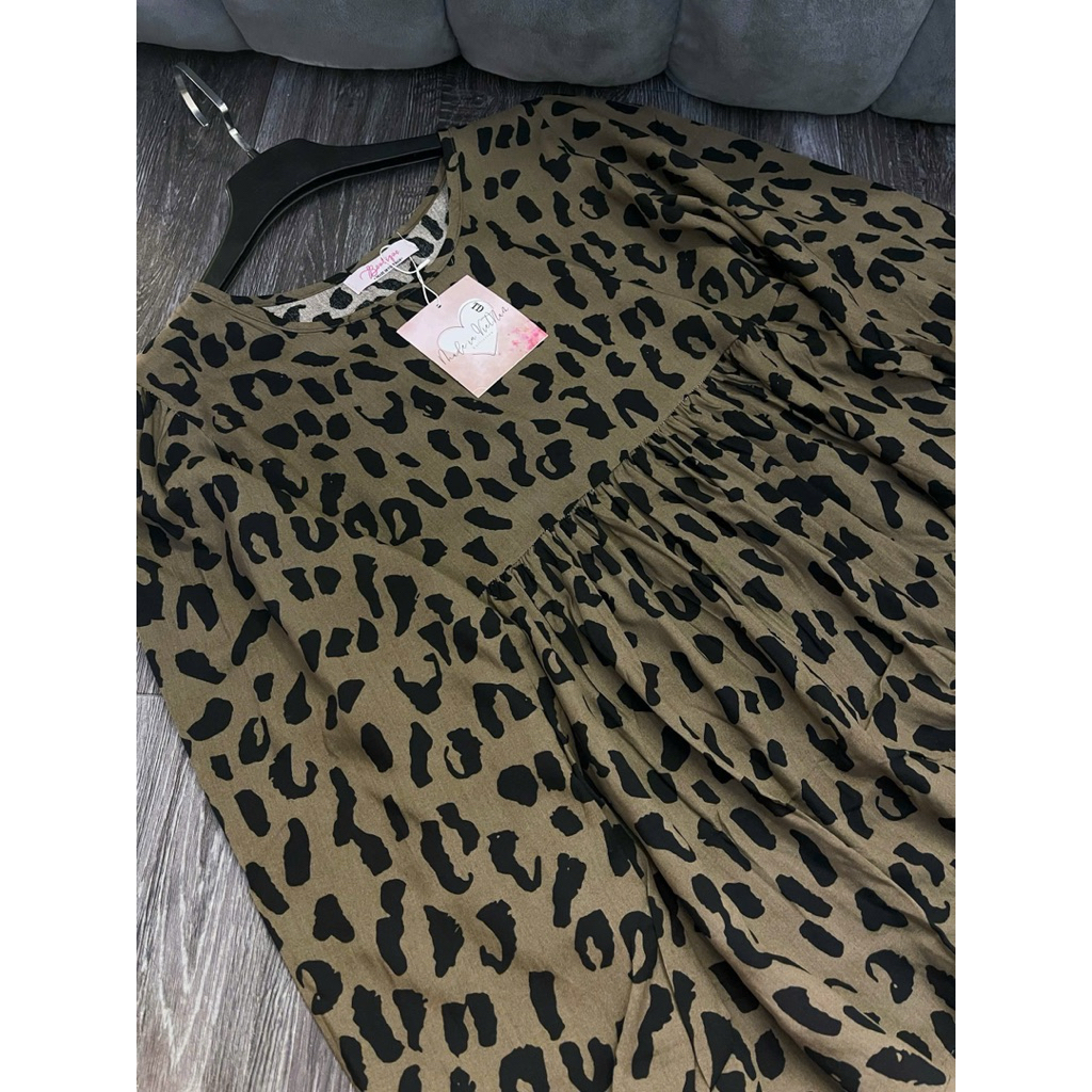 Tole Babydoll Tay Dài Freesize 40-65kg Hoạ Tiết Xinh