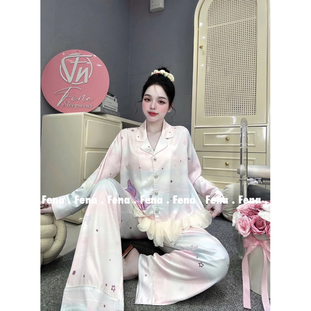 Lụa Phối Lá Nhà Fena Tay Dài From 45-65kg Sang - Xịn - Mịn