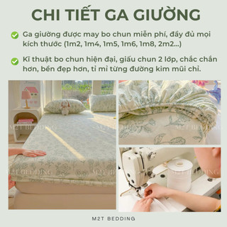 Bộ ga giường và vỏ gối Cotton Đũi Windy M2T BEDDING - bộ gồm 1 ga giường và 2 vỏ gối nằm, mềm, mịn, mát