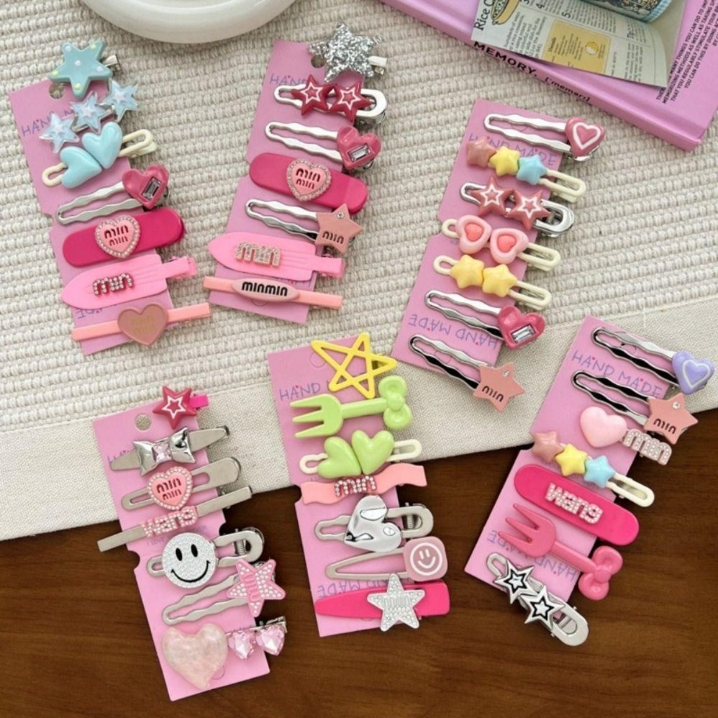 Set 7 Kẹp tóc chữ cái kim loại– Phụ kiện "ngầu xỉu" cho nàng ngọt ngào mà chất chơi