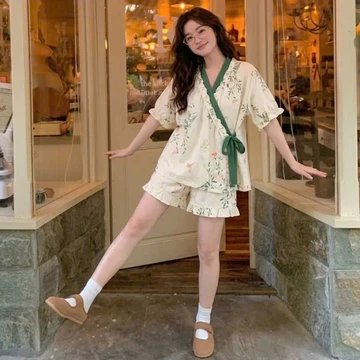 {Có Sẵn} Bộ Ngủ Cộc MBC19 Đồ Ngủ Nữ Pyjama Đồ Ngủ Nữ, Đồ Ngủ Cute, Bộ Ngủ Cộc, Bộ Đồ Ngủ Nữ Cộc, Set Ngủ Cộc