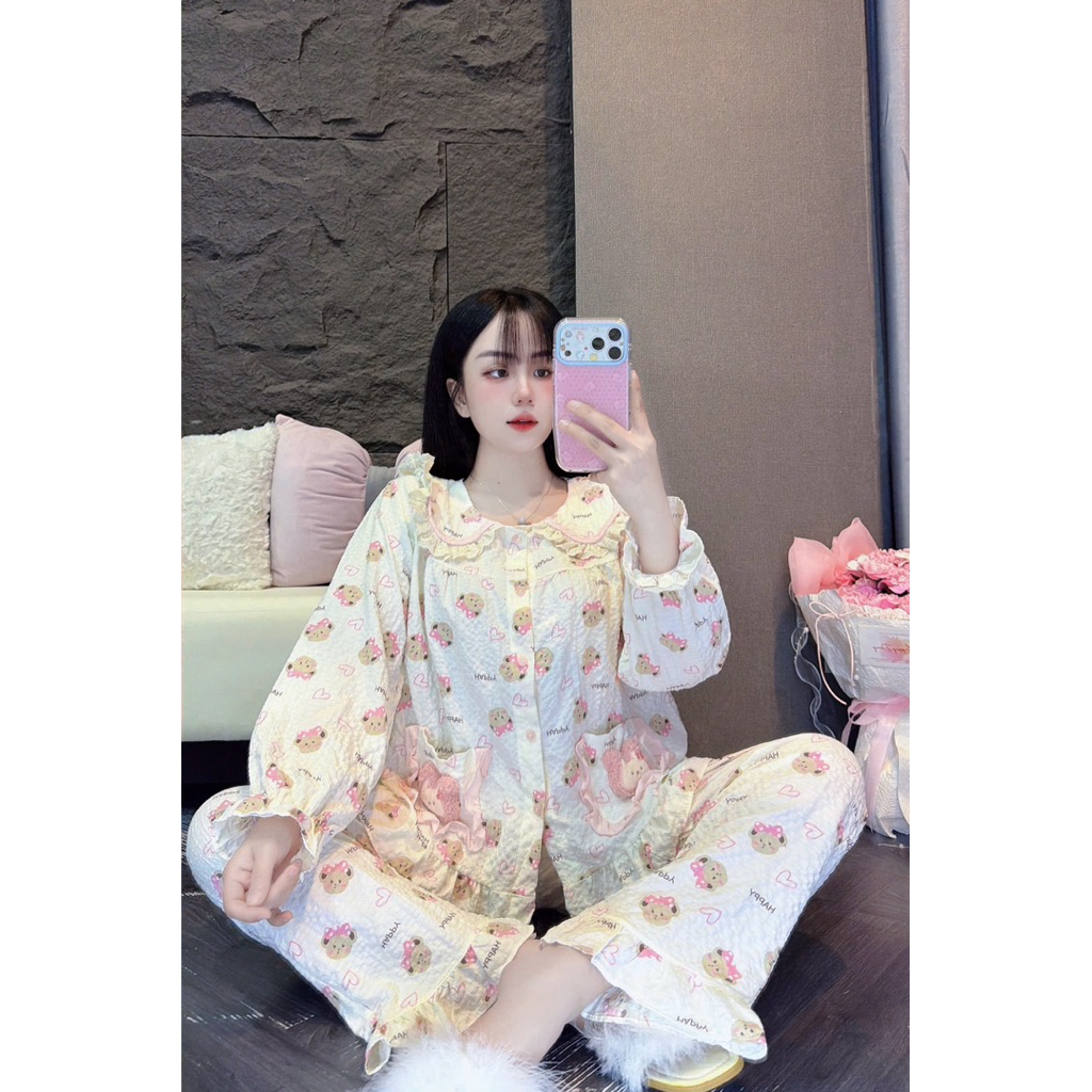 Xốp Gạo Tiểu Thư Tay Dài Túi Gấu Siêu Xinh 40-62kg
