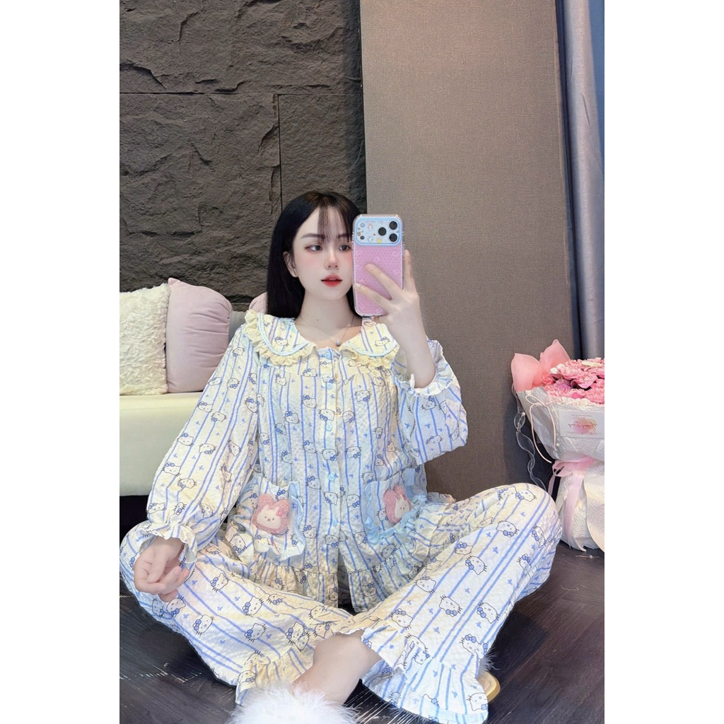Xốp Gạo Tiểu Thư Tay Dài Túi Gấu Siêu Xinh 40-62kg