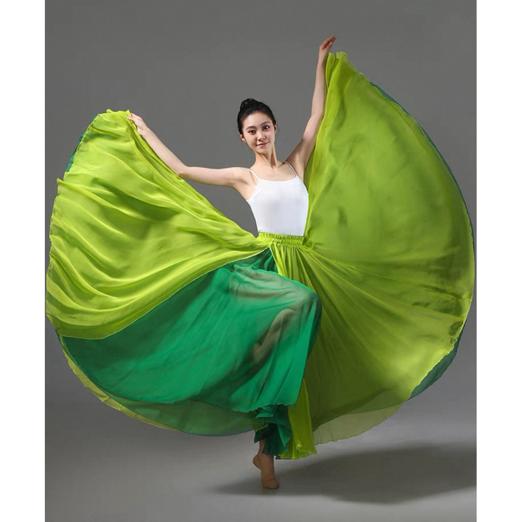 Chân váy múa 2 lớp xoè rộng 720 độ/Chân váy biểu diễn thời trang