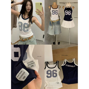 WGWE | Áo tanktop in số 2 mặt phối màu cá tính, dáng ôm trẻ trung – W8898#
