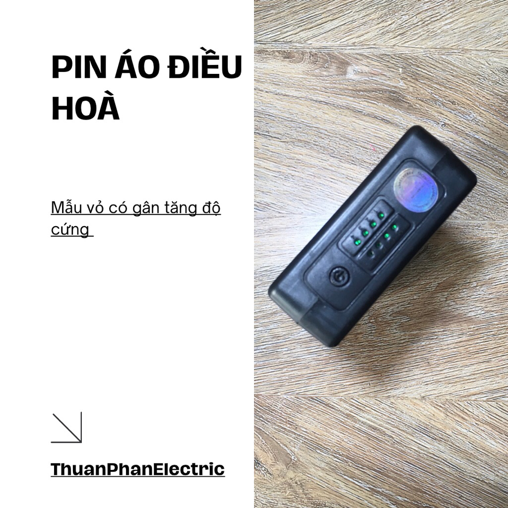 [BH12tháng] Pin Áo Điều Hoà 12V Lõi Lithium-ion chính hãng LG18650 Độ Bền Cao, Hoạt Động 10-12H