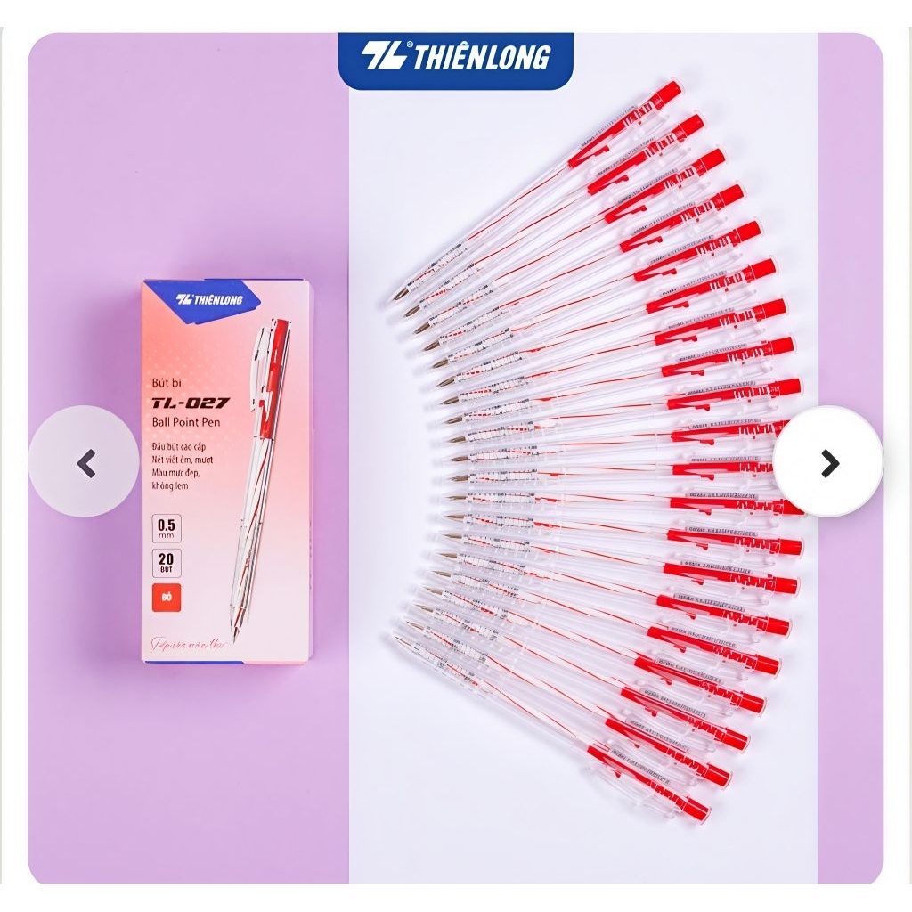 1 hộp*20c bút bi TL027 SỊN