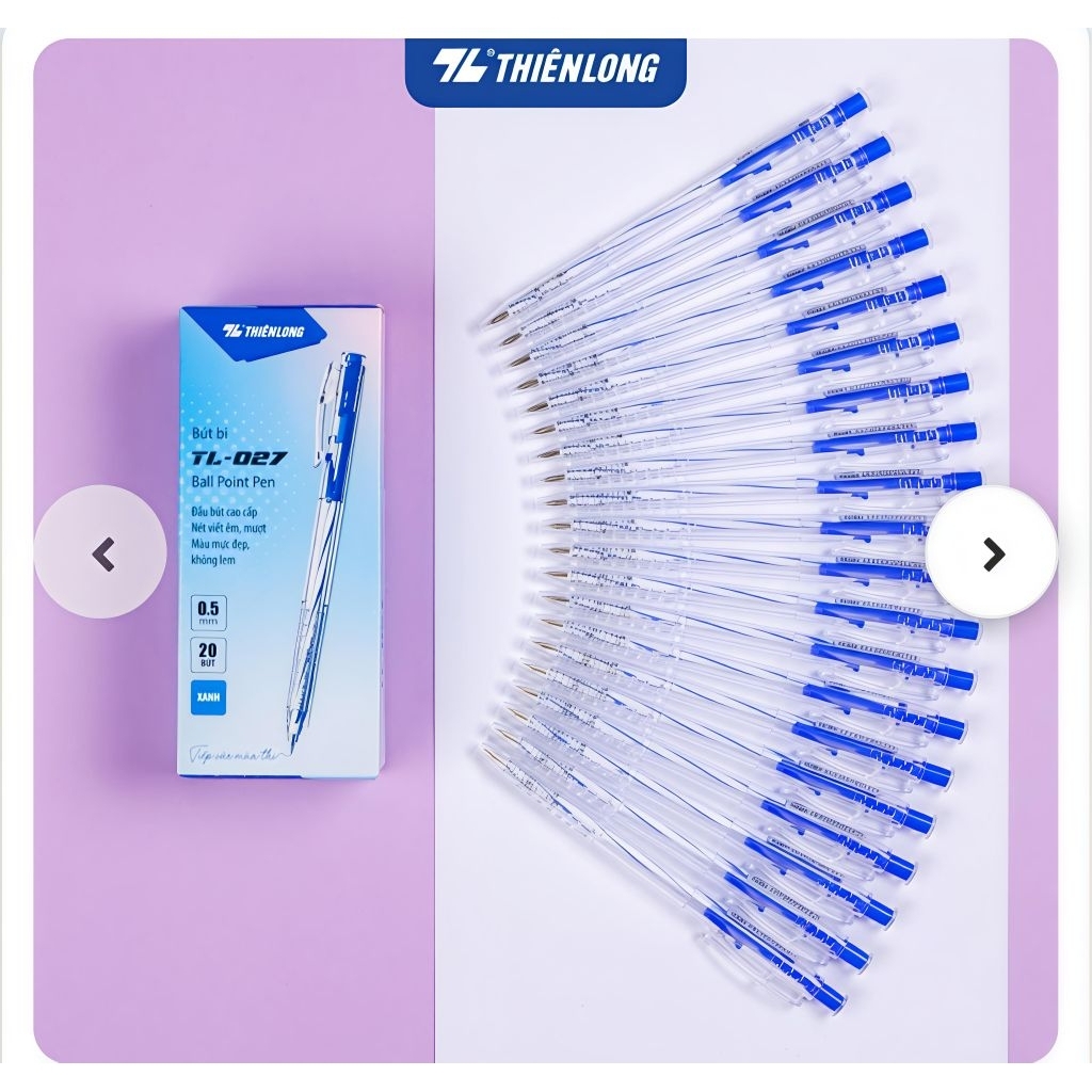 1 hộp*20c bút bi TL027 SỊN
