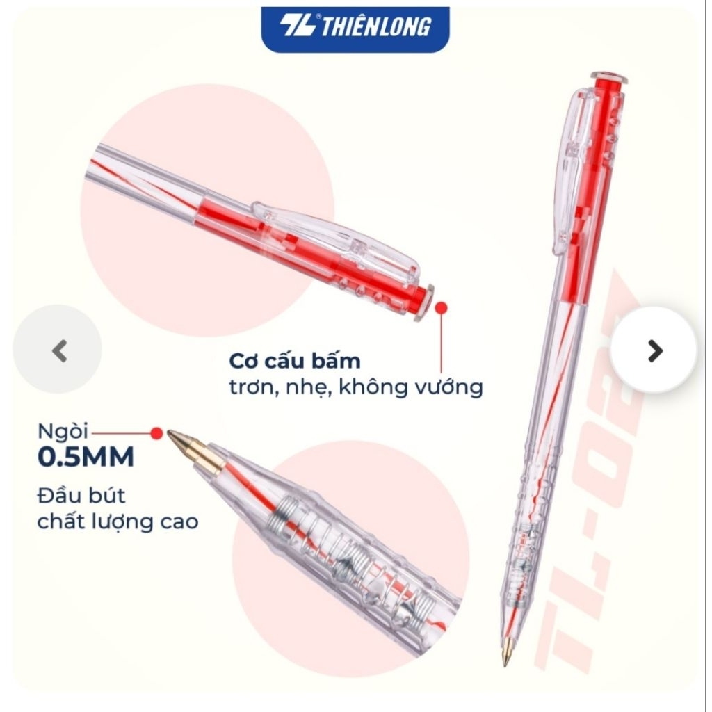 1 hộp*20c bút bi TL027 SỊN