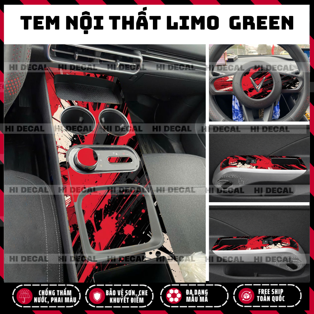 Tem dán nội thất Limo Green, Decal dán trang trí nội thất Limo Green chống xước, chống nước