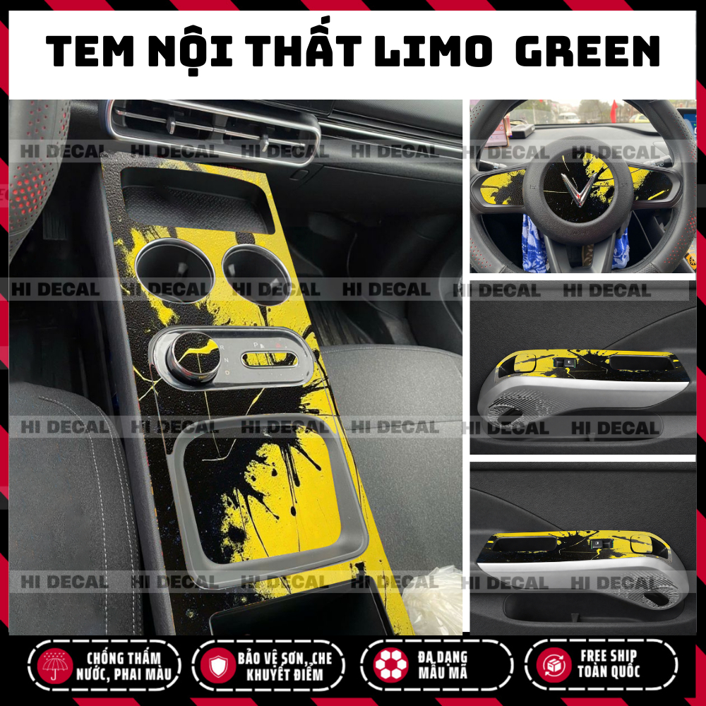 Tem dán nội thất Limo Green, Decal dán trang trí nội thất Limo Green chống xước, chống nước