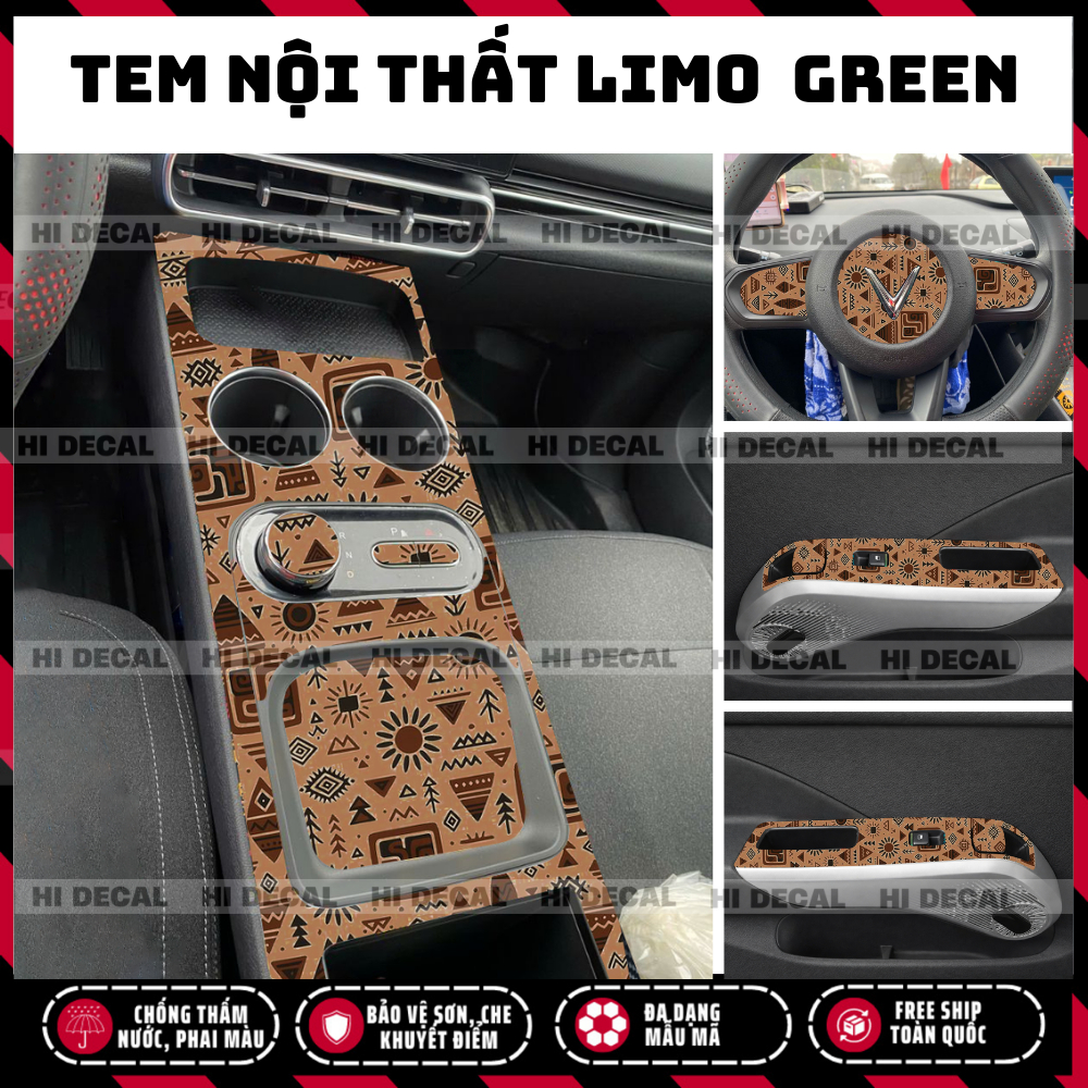 Limo Grenn Tem dán nội thất Vinfat Limo Green, Decal dán trang trí nội thất Limo Green chống xước, chống nước