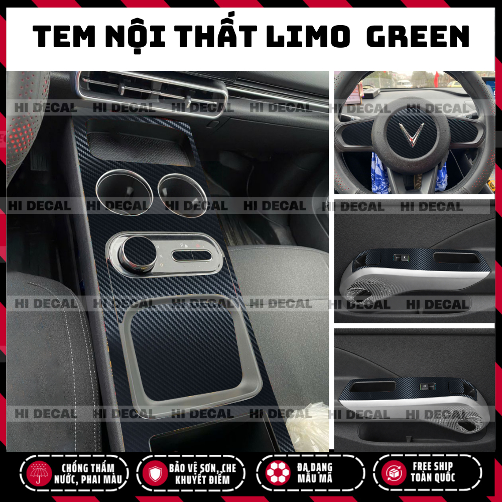 Limo Grenn Tem dán nội thất Vinfat Limo Green, Decal dán trang trí nội thất Limo Green chống xước, chống nước