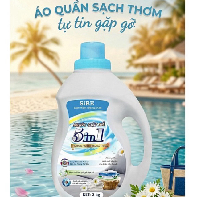 🌊 NƯỚC GIẶT XẢ SiBE 5IN1 – HƯƠNG NƯỚC HOA CÁ NGỰA 🌊