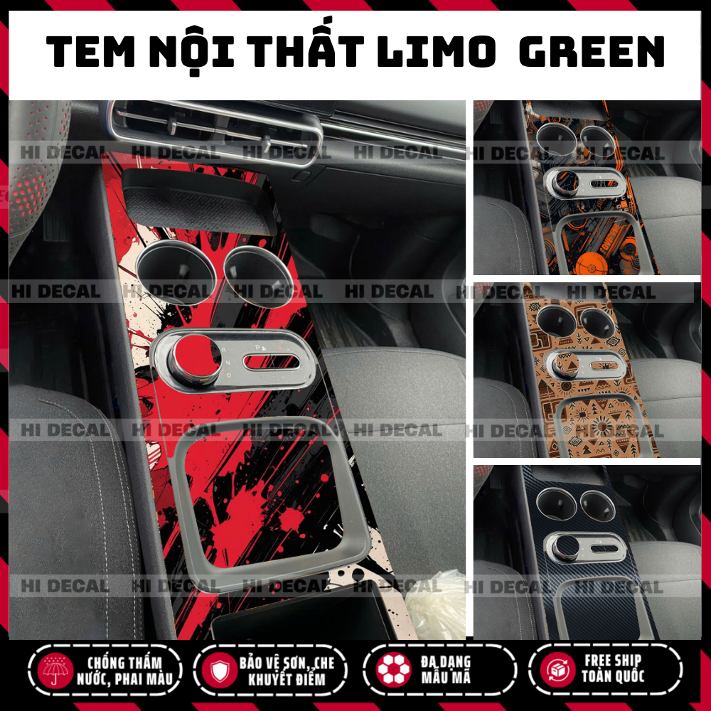 Limo Grenn Tem dán nội thất Vinfat Limo Green, Decal dán trang trí nội thất Limo Green chống xước, chống nước