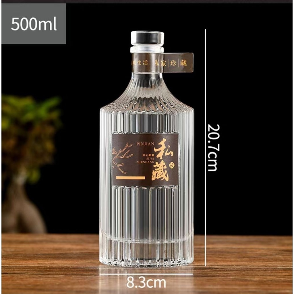 Chai thủy tinh YT500 trong suốt dung tích 500ml