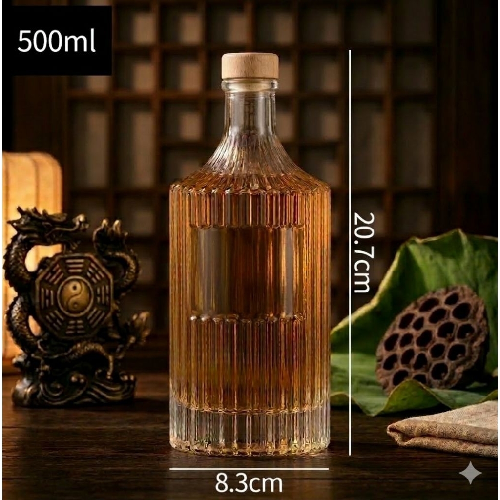Chai thủy tinh YT500 trong suốt dung tích 500ml