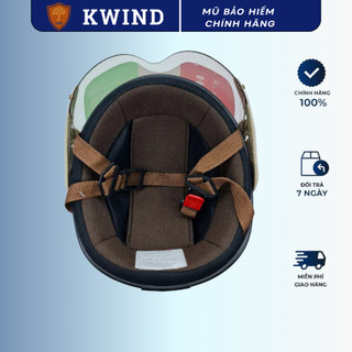 Mũ bảo hiểm nửa đầu có kính HALY chính hãng SUNDY, nhiều màu, phù hợp nam, nữ, Freesize 55-59cm