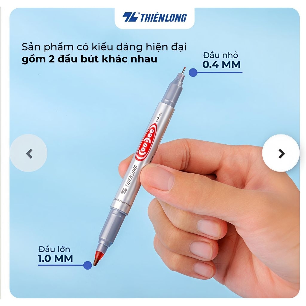 1 hộp*10c bút dạ kính Thiên Long PM04