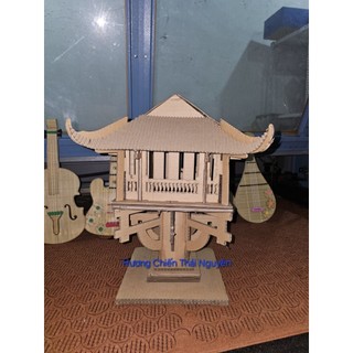 Mô hình Steam lắp ghép Chùa Một Cột bằng bìa cartong