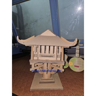 Mô hình Steam lắp ghép Chùa Một Cột bằng bìa cartong
