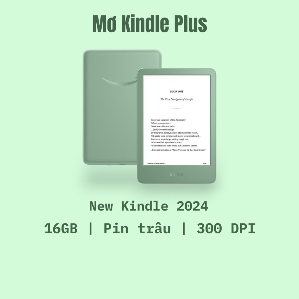 [Hoả tốc HCM] Máy đọc sách Kindle Basic bản mới 2024 | BigBuy360 - bigbuy360.vn
