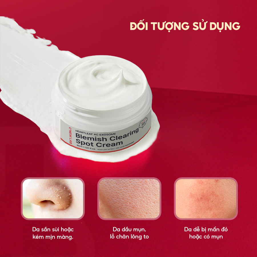 Kem chấm mụn chiết xuất diếp cá C'New Lab Heartleaf Ac Blemish Clearing Spot Cream (30ml)