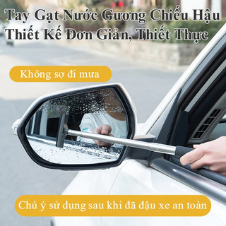 Gạt nước gương chiếu hậu ô tô, gạt sạch kính xe, giúp lái xe an toàn, gạt sạch vết bẩn trên biển số không lo bị phạt,
